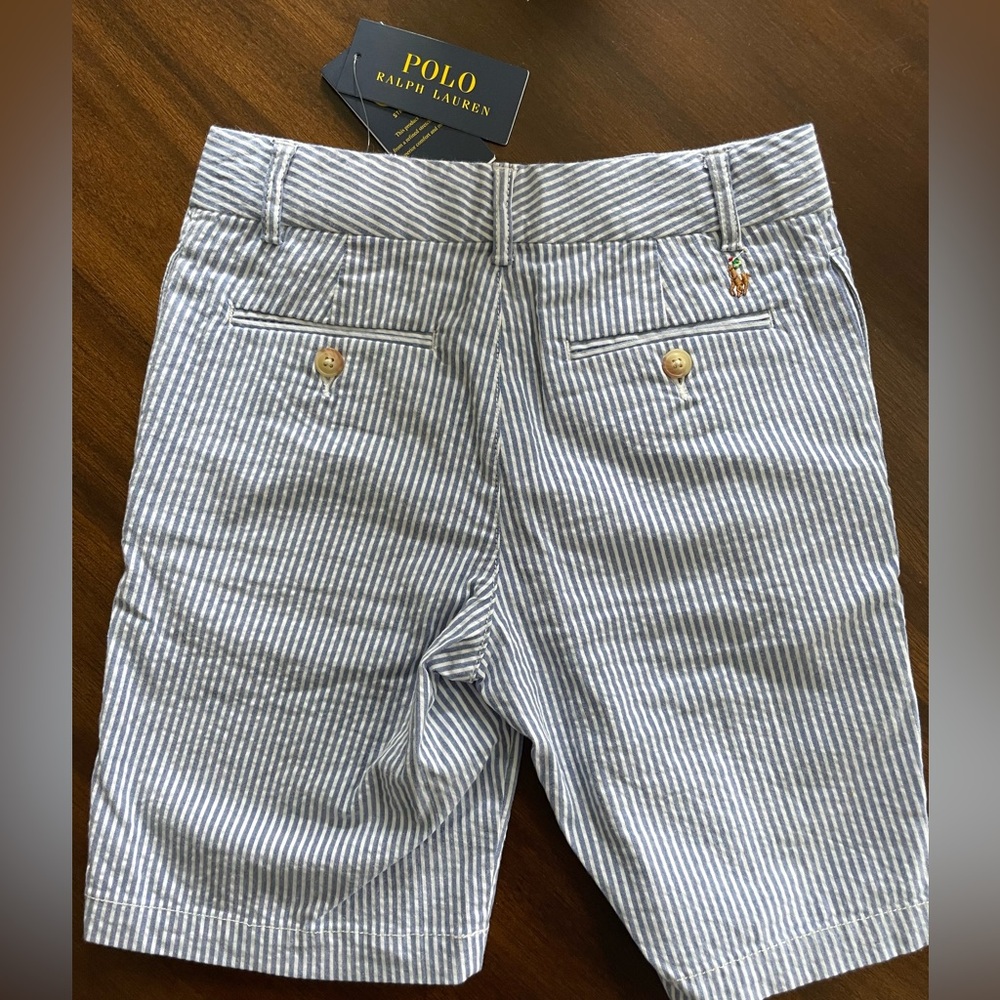 NWT Boys’ Ralph Lauren Cotton Seersucker Shorts